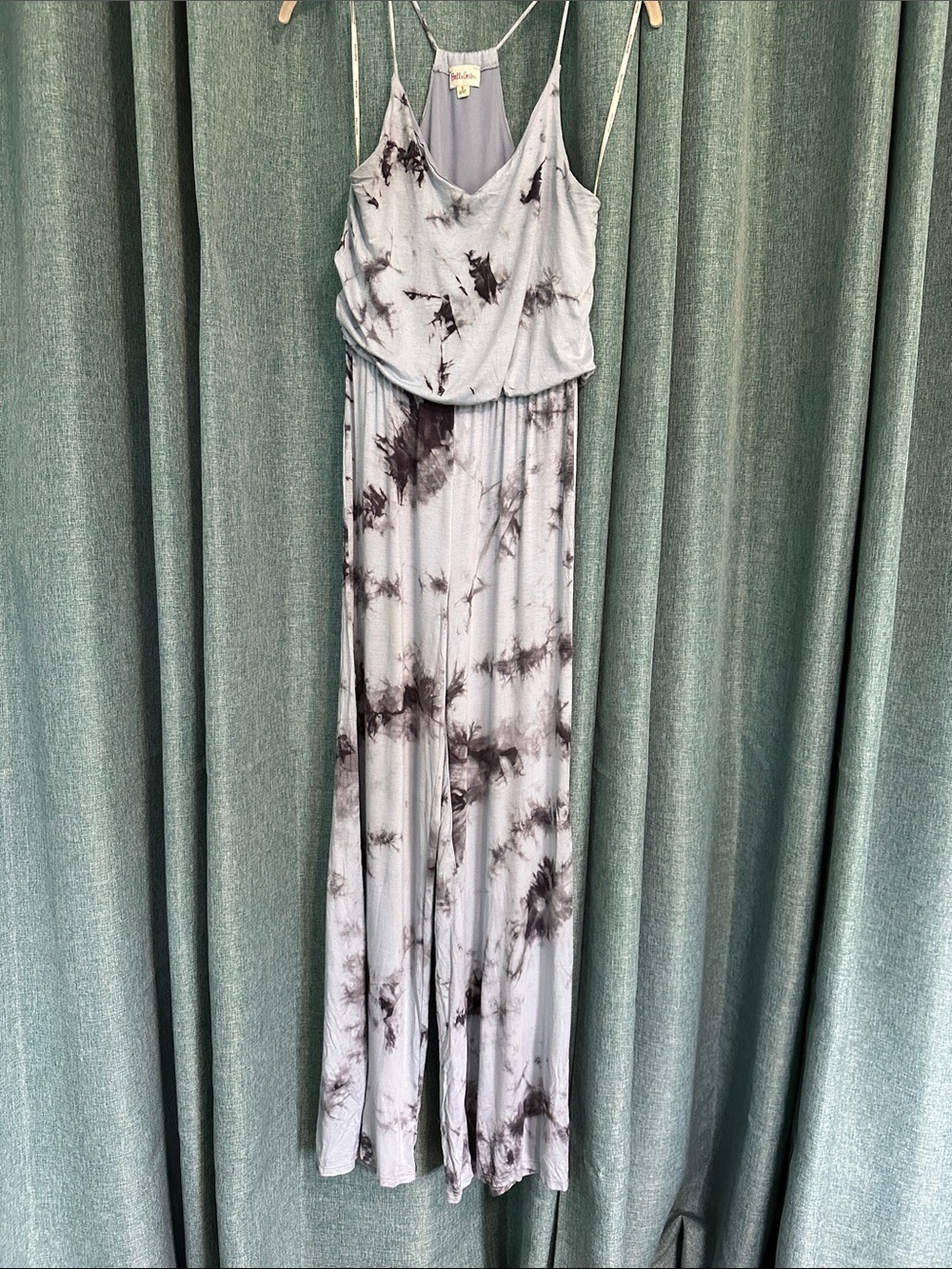 Rolla Coster Light Gray Tie-Dye Spaghetti Strap Jumpsuit